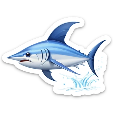 A swordfish glides through the ocean with its long, sharp bill cutting through the water with speed and precision sticker