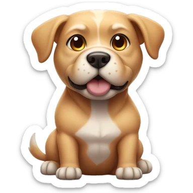 dog with big muscle sticker