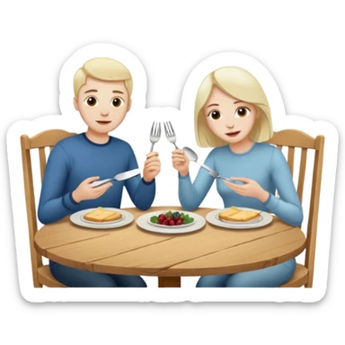 i want two person nicke eatche athore sticker