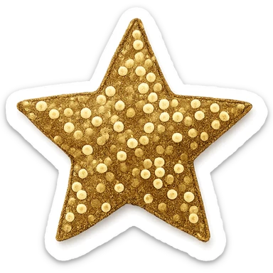 tiny star with a sequin texture, glamorous and stylish sticker