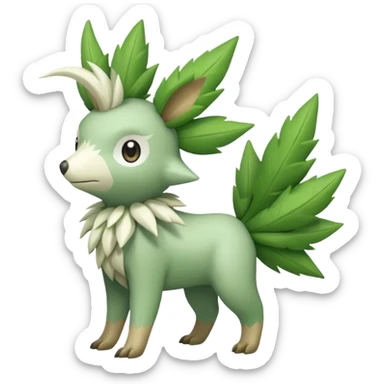 Virizion-Trico-Amaura-Shaymin-hybrid-creature (full body) sticker