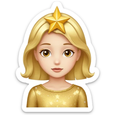 human girl dressed as a star sticker