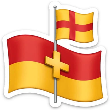 Skåne flag ( looks like Swedish flag but red background and yellow cross) sticker