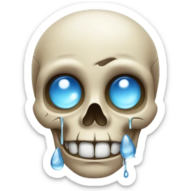 Skull with tears sticker