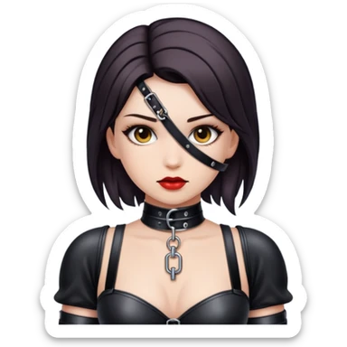 Girl in BDSM costume sticker