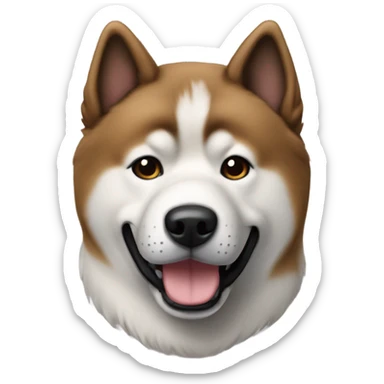 perro akita marrón oscuro sticker