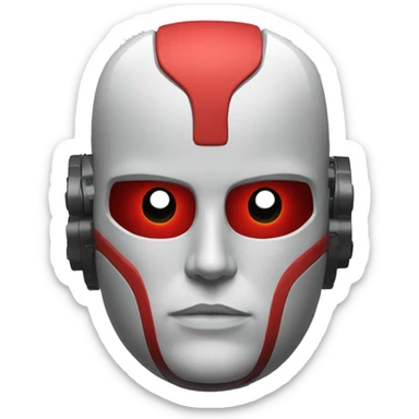 head of a bot with red siren sticker
