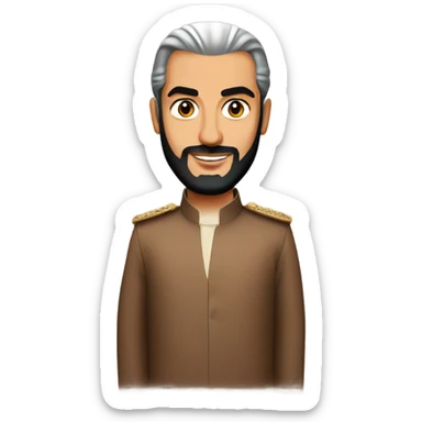Prince Mohammed bin Salman in a brown dress sticker