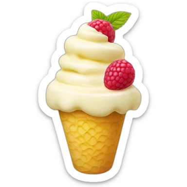 Lemon raspberry gelato sticker