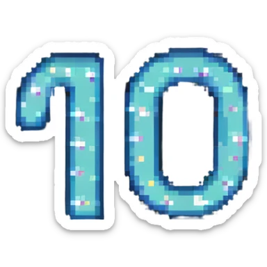 number 100 with sparkles sticker