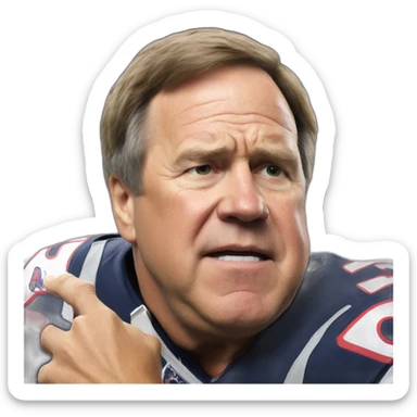 sad happy belichick sticker