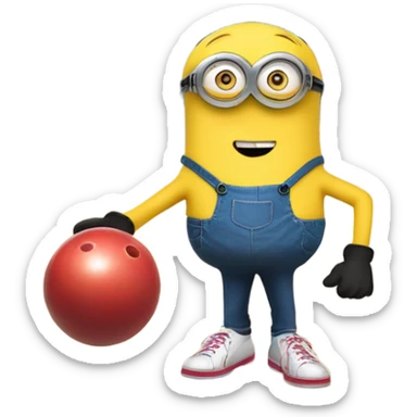 Minion bowling sticker