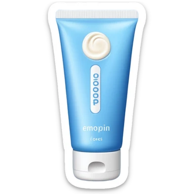 blue cream tube packaging sticker