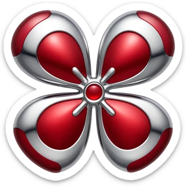 Chrome hearts dark red sticker