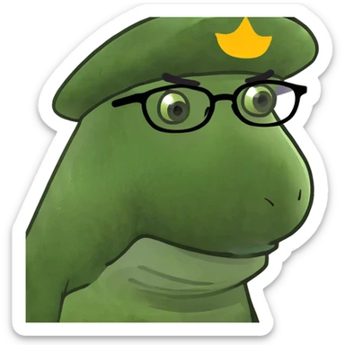 Person with big nose sticker