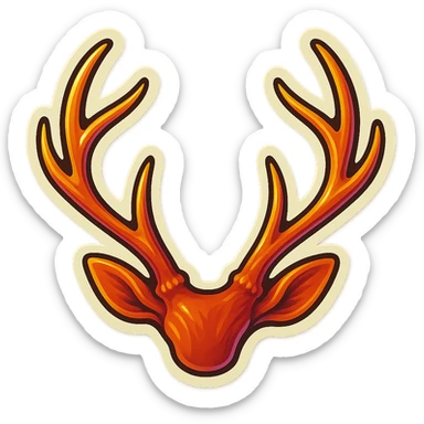 Pair of antlers sticker