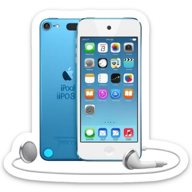 iPod touch 8 with earpiece speaker and running iOS 7 sticker