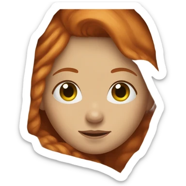 Girl with ginger hair and blanket  sticker