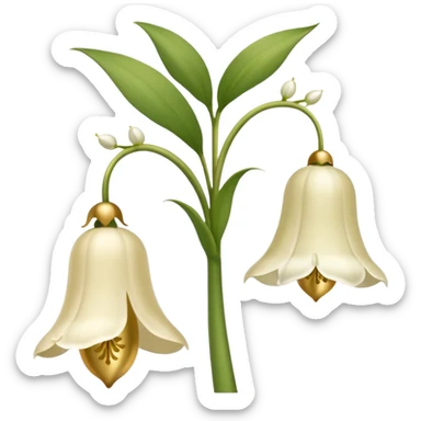 Beige Lily of the valley flower sticker