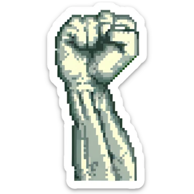 skinny arm flexing its muscle sticker