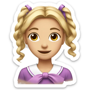 Teenager girl with ribon sticker