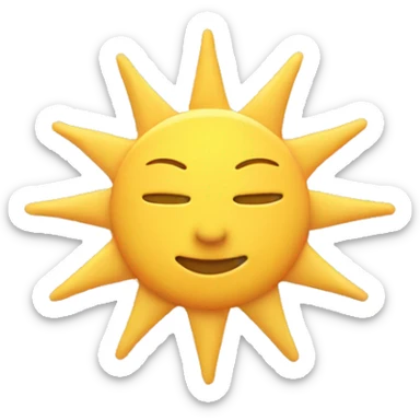 Yellow sun in a pastelle pink circle  sticker