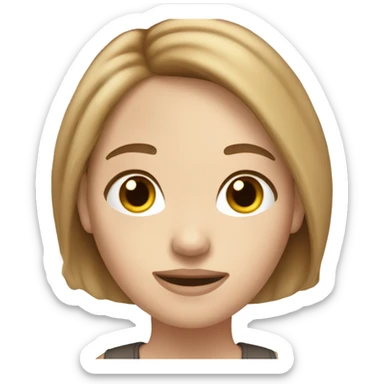 Pretty light brown hair and pale woman sticker