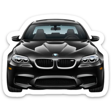 BMW F10 M5 black car, minimal style sticker