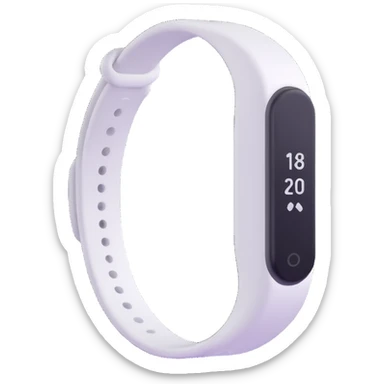 minimalist white fitness tracker bracelet sticker