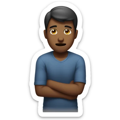 guy having stomach ache sticker