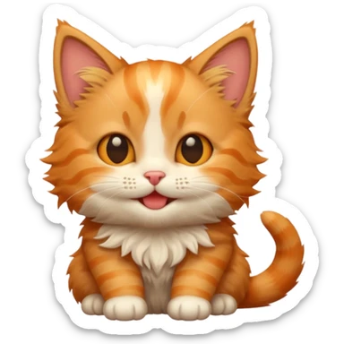 Kitten giggle sticker
