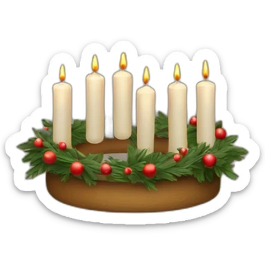 Advent wreath with candles sticker