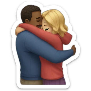 realistic hug sticker