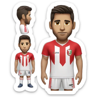 Messi con camiseta de peru sticker
