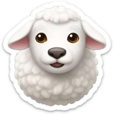 oveja blanca gorda positiva sticker