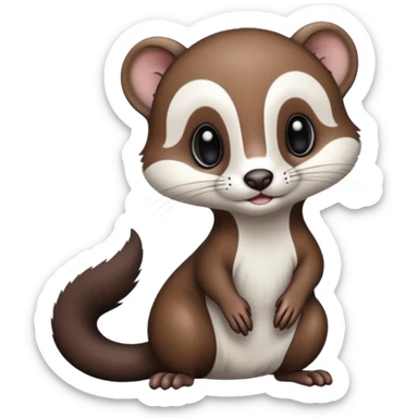 black/white Weasel sticker