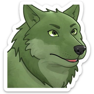 A wolf sticker
