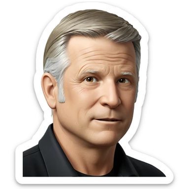 old man in black shirt sticker