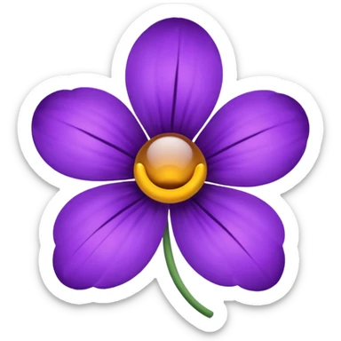 Violet flower sticker
