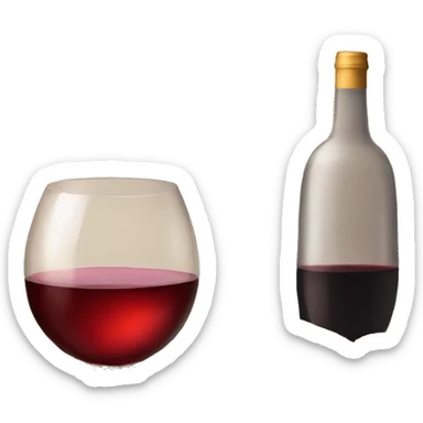 a book and a glass of wine sticker