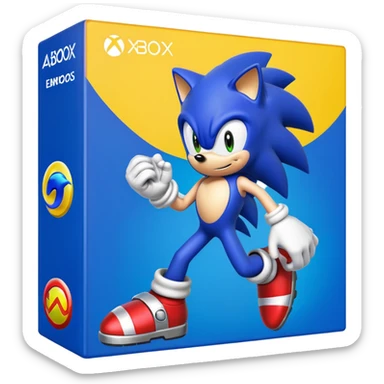 A copy of Sonic heros for the original Xbox sticker