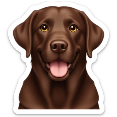 Labrador Retriver chocolate color very happy sticker
