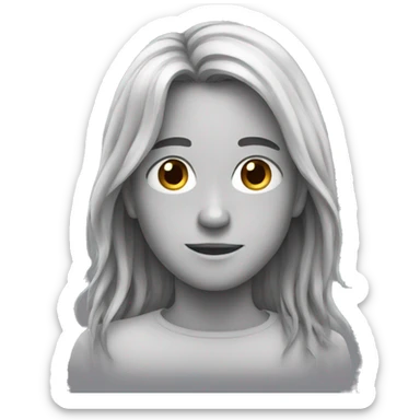 Long hair teenager boy sticker