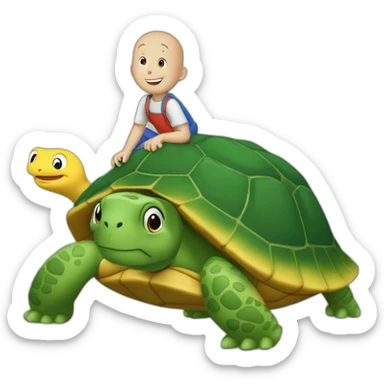 Une tortue sur un caillou sticker