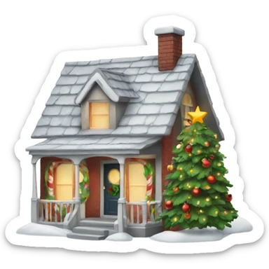 christmas house sticker