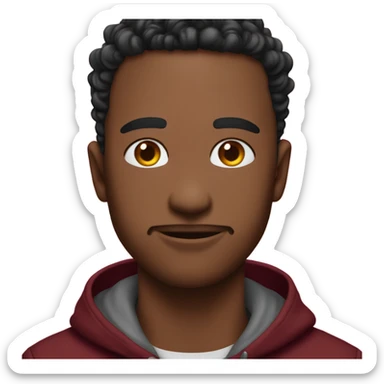 This emoji 😩 but looking like this one 🥵 and with burgundy hearts around his head sticker