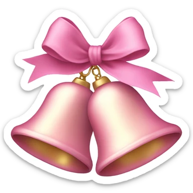 Light pink Christmas bells sticker