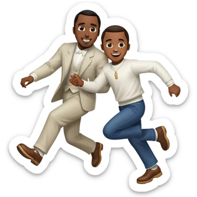 Diddy chasing a kid  sticker