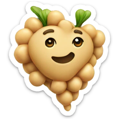 Chickpea with heart sticker