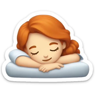 Redhead asleep sticker